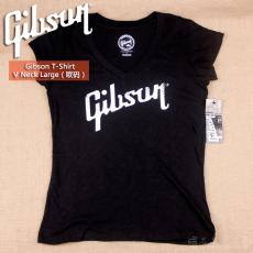Gibson T-Shirt Women's V Neck Large